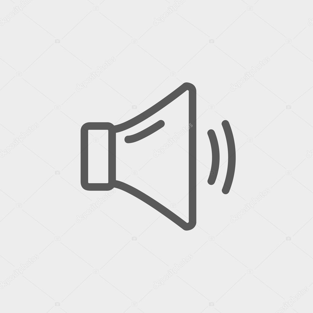 Medium speaker volume thin line icon