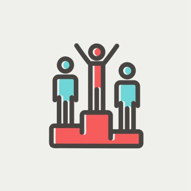 Kazananlar ince çizgi simgesi