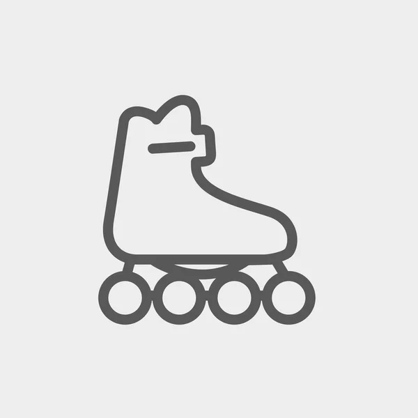 Rolschaatsen dunne lijn pictogram — Stockvector