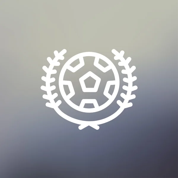 Sports soccer logo badges thin line icon — Stock Vector
