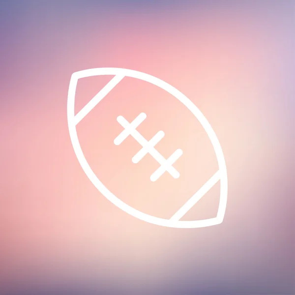 Voetbal bal dunne lijn pictogram — Stockvector