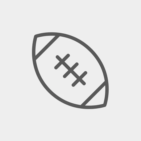 Pelota de fútbol delgada línea icono — Vector de stock