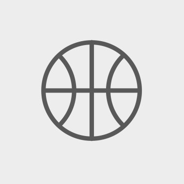 Basketbol topu ince çizgi simgesi