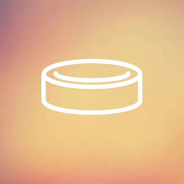 Hokey diski ince çizgi simgesi — Stok Vektör