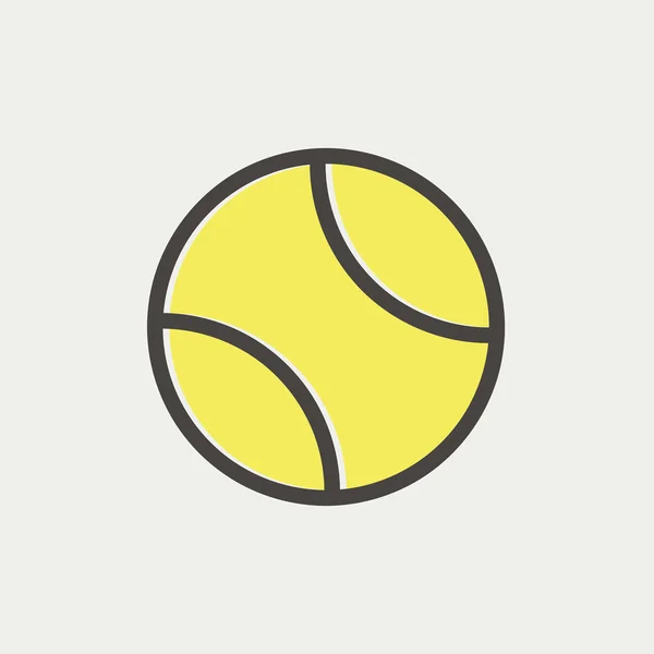 Tennisball dünne Linie iocn — Stockvektor