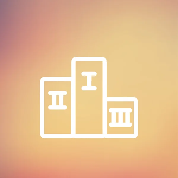 Winners podium thin line icon Royalty Free Stock Vectors
