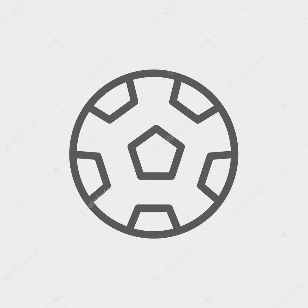 サッカー ボールの細い線のアイコン ストックベクター C Visualgeneration