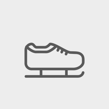 Buz pateni ince çizgi simgesi