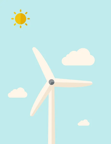 One windmill — Stock Vector