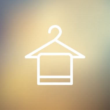 Havlu askısı ince çizgi simgesini