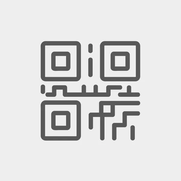 Qr code dünne Linie Symbol — Stockvektor