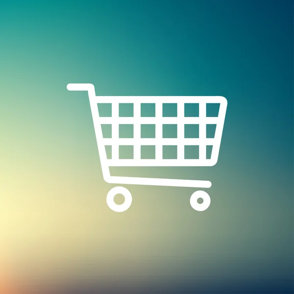 Shopping cart thin line icon — Stock Vector