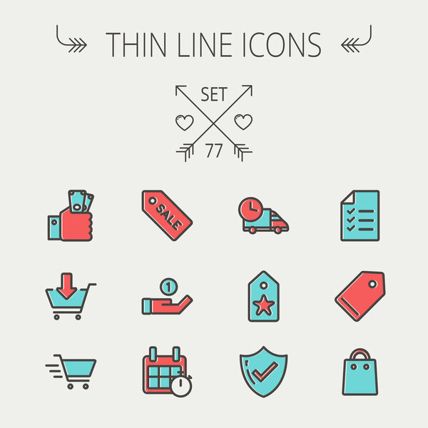 Тонкая линия для покупок
