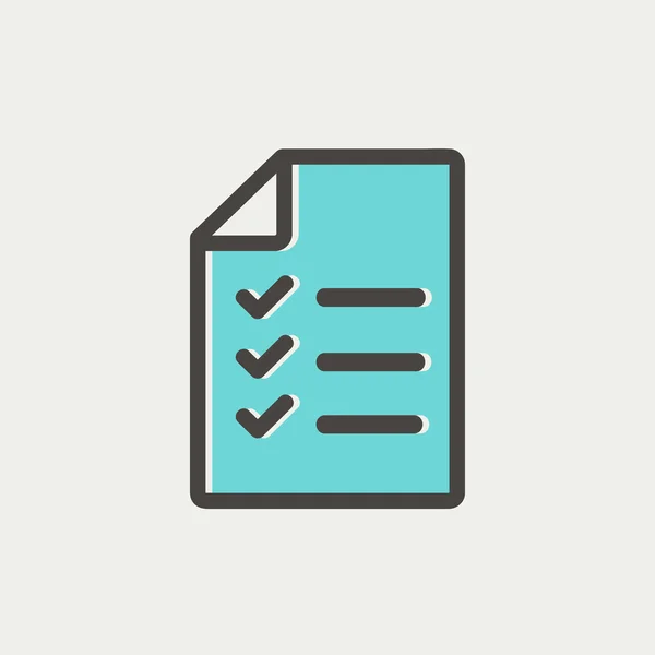 Checkliste Thin Line Icon — Stockvektor