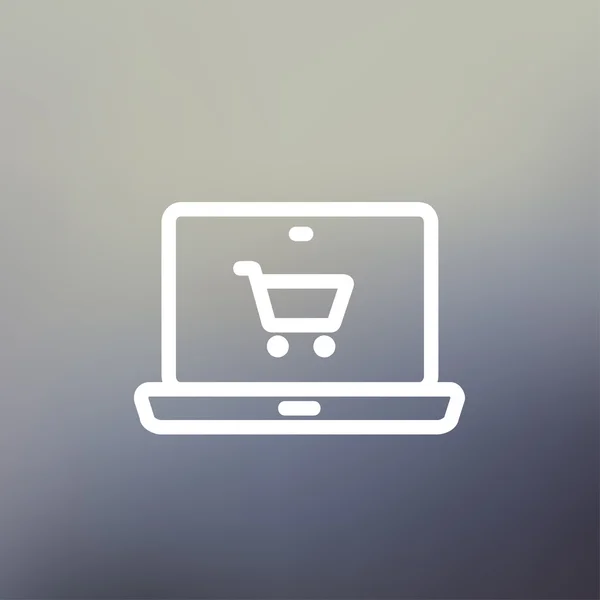 Online nakupování tenké čáře — Stockový vektor