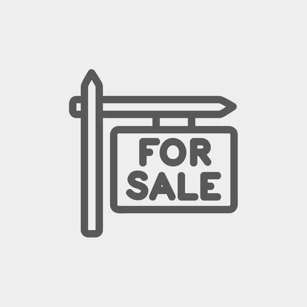 In vendita segno linea sottile icona — Vettoriale Stock