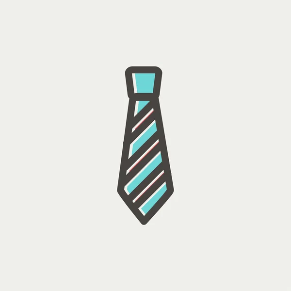 Necktie thin line icon — Stock Vector