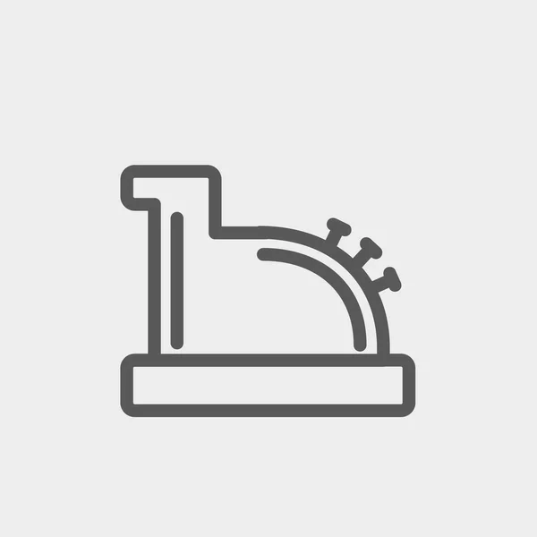 Antique cash register thin line icon — Stock Vector