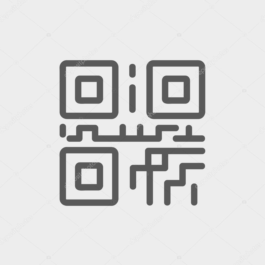 QR code thin line icon