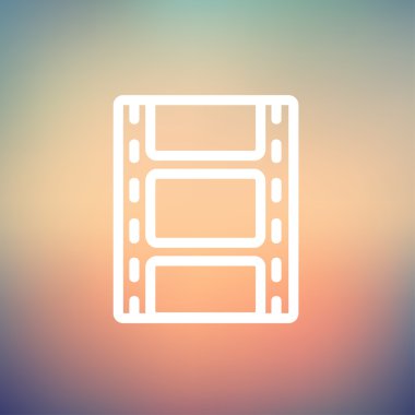 Filmstrip with image thin line icon clipart