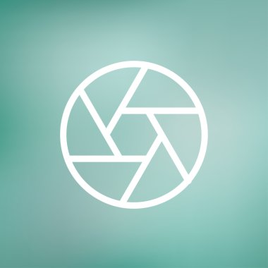 Kamera çekim ince çizgi simgesi