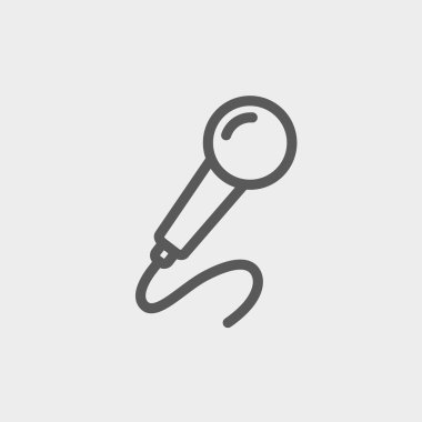 Mikrofon ince çizgi simgesi