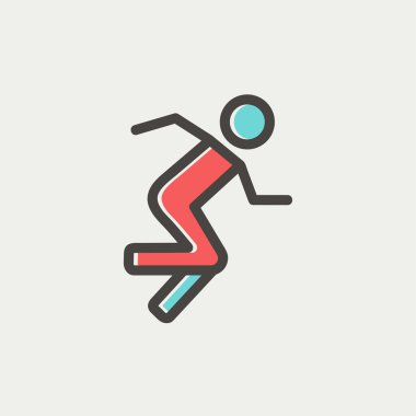 Çalışan adam ince çizgi simgesi