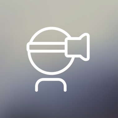 Sanal gerçeklik kulaklık ince çizgi simgesi