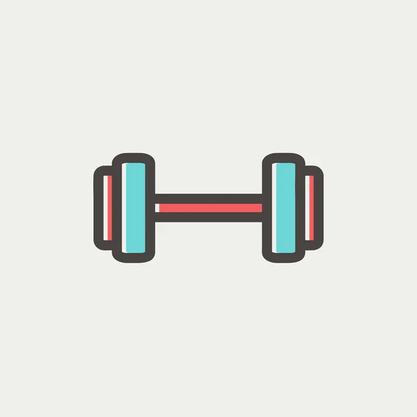 Dumbbell thin line icon — Stock Vector