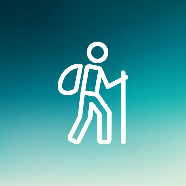 Exercício de caminhada ícone de linha fina — Vetor de Stock