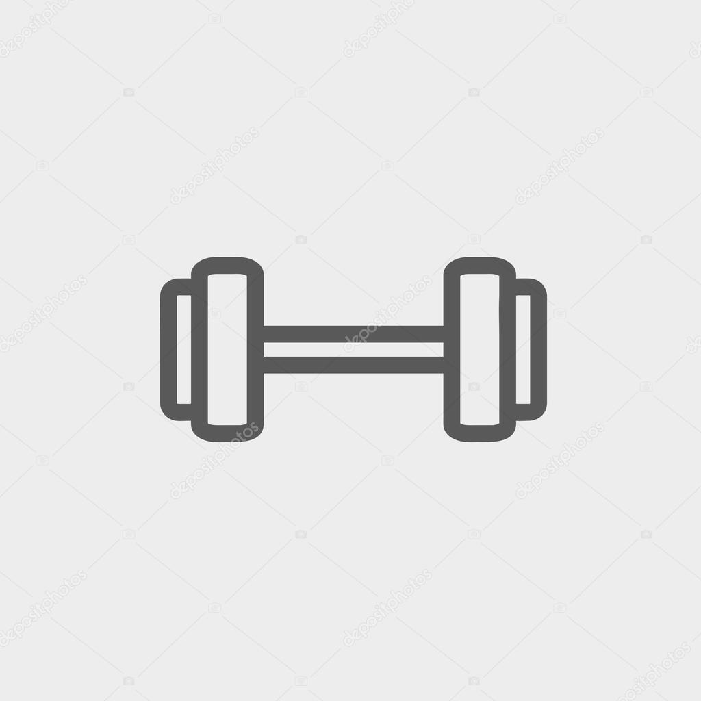 Dumbbell thin line icon
