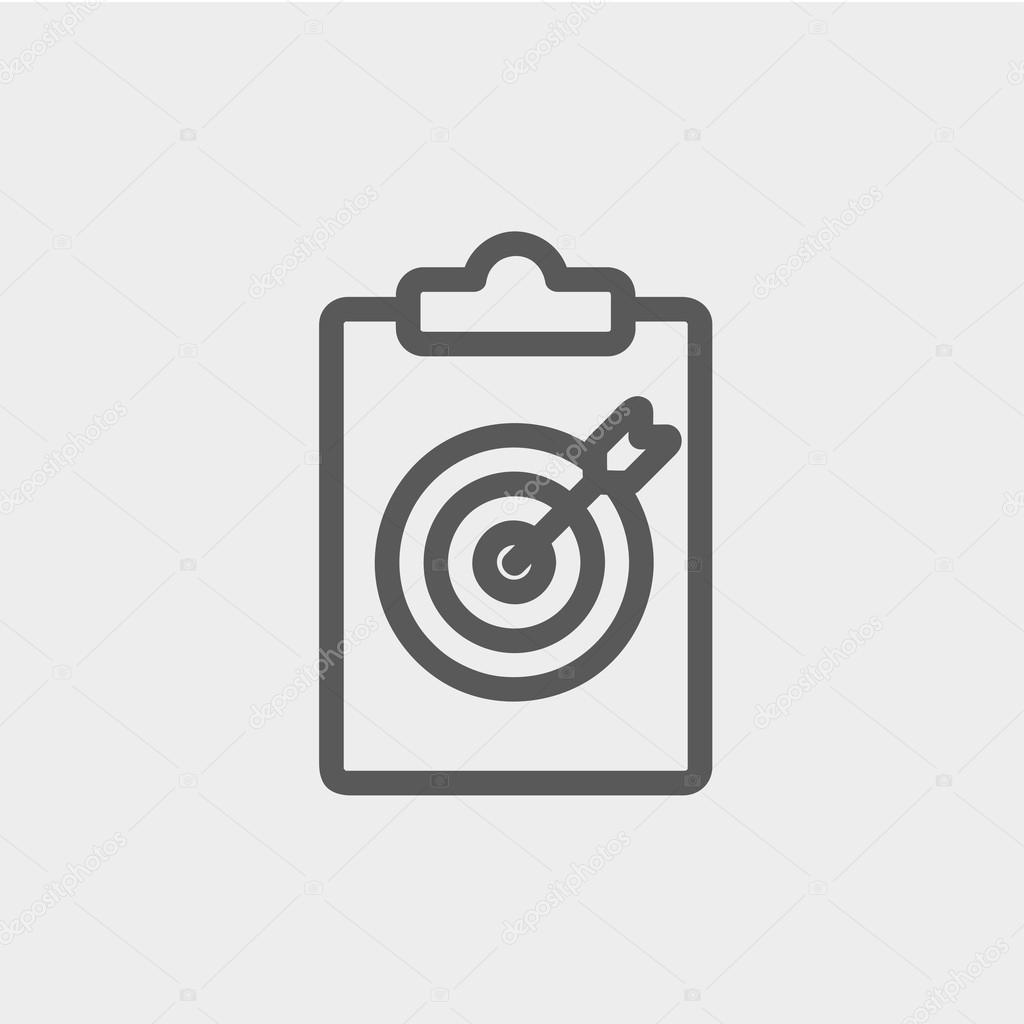 Business and Finance target thin line icon
