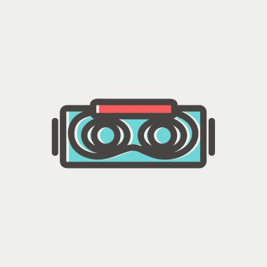 Sanal gerçeklik maske ince çizgi simgesi