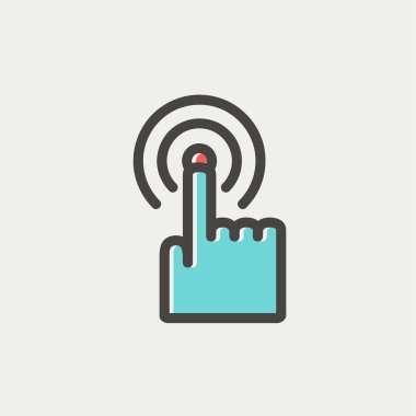 Daireler ince çizgi simgesine basarak parmak