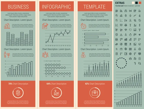 Plantilla de infografía empresarial . — Vector de stock