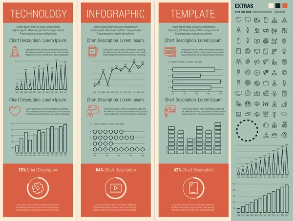 Technologie infografische Elemente — Stockvektor