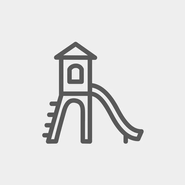 Пляжный домик со слайдом — стоковый вектор