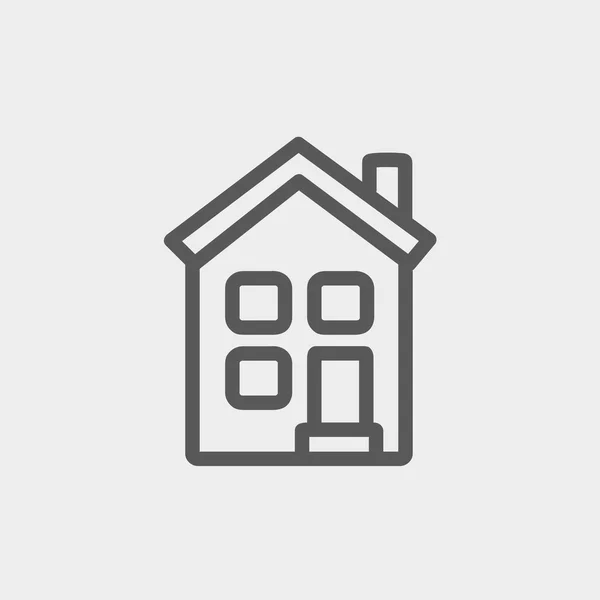 Home dunne lijn pictogram — Stockvector