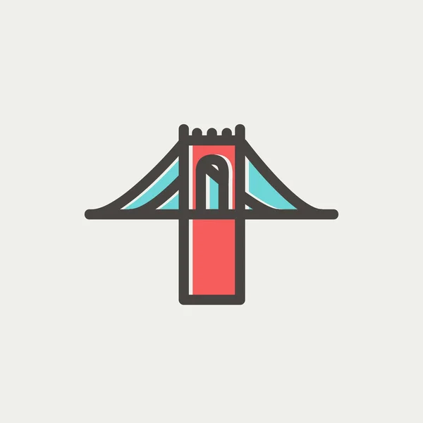 Pont mince icône de ligne — Image vectorielle