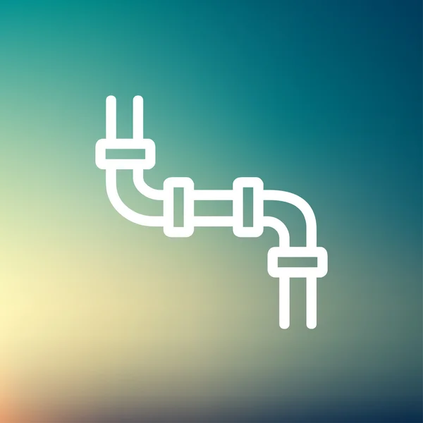 Water pipeline thin line icon — Stock Vector