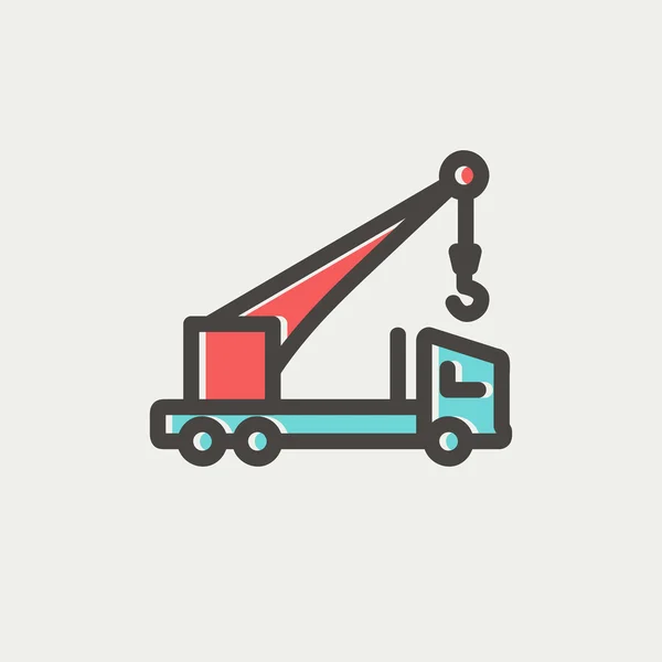 Tow truck thin line icon — Stock Vector