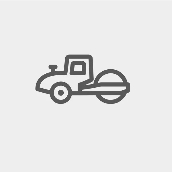 Rouleau de route ligne mince icône — Image vectorielle