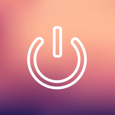 Güç Başlat düğmesini ince çizgi simgesi