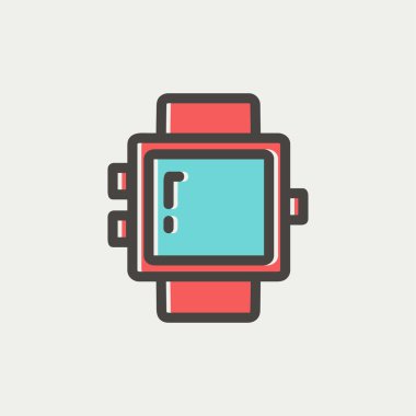 Boş smartwatch ince çizgi simgesi