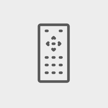 Uzaktan denetim ince çizgi simgesi