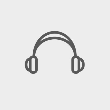 Kulaklıklar ince çizgi simgesi