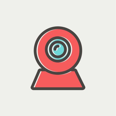 Web kamera ince çizgi simgesi
