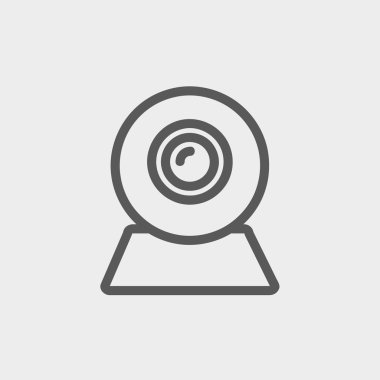 Web kamera ince çizgi simgesi