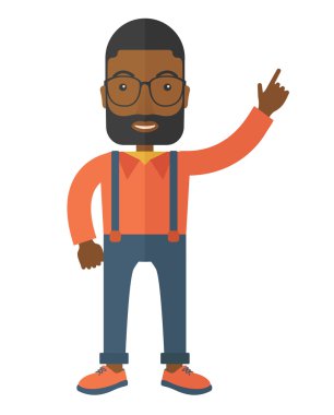 Adam bir kolunu yükseltir.