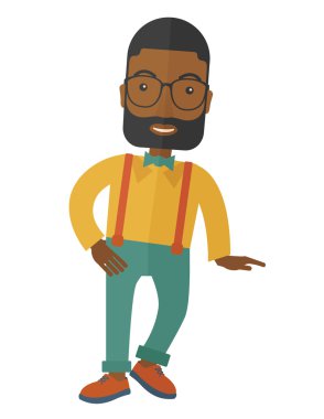 Kendine güvenen Afrikalı-Amerikalı portresi.